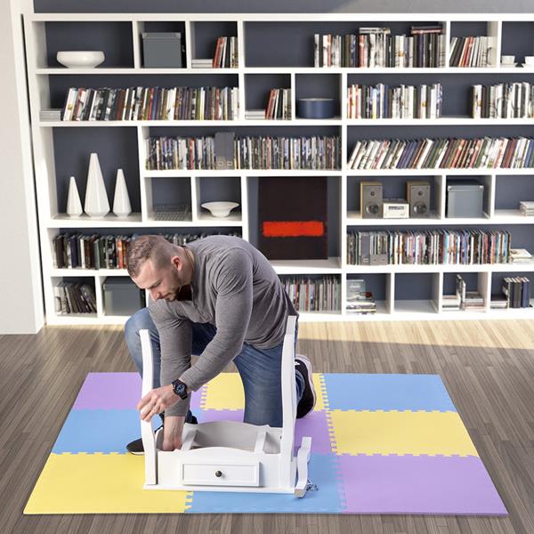 MP10 PUZZLE MAT VÍCEBALENÍ ŽLUTO-MODRO-FIALOVÁ 9 PRVKŮ 10 MM ONE FITNESS