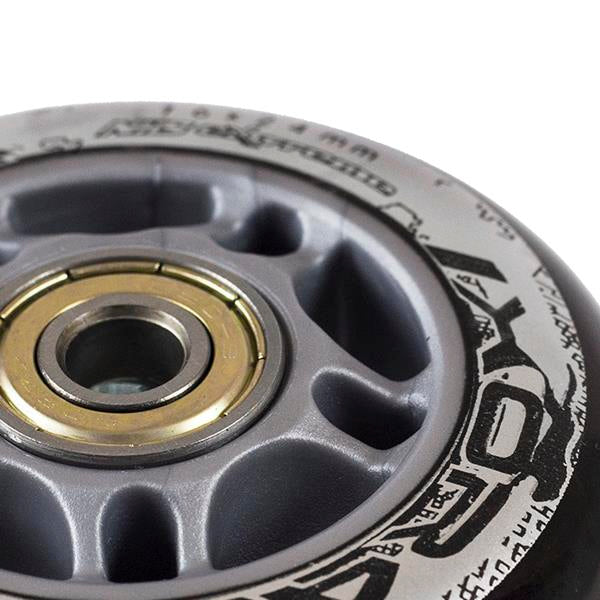 PU 80x24 82A CZARNE (4 szt.) + ABEC-9 (8 szt.) ZESTAW NILS EXTREME