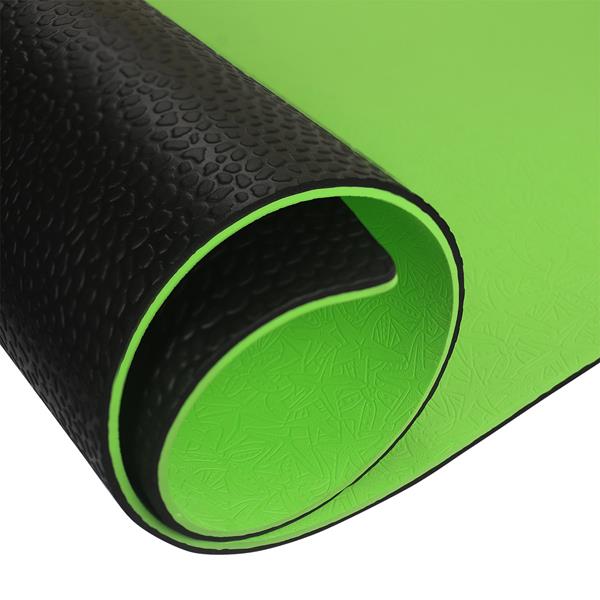 YM06T GREEN-BLACK YOGA MAT WITH HMS PREMIUM BAG