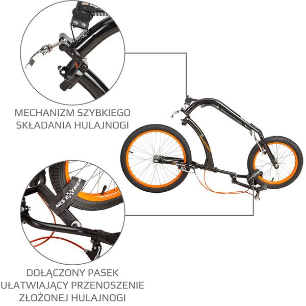 Skládací koloběžka WH227F ORANŽOVÁ 20/16" NILS EXTREME