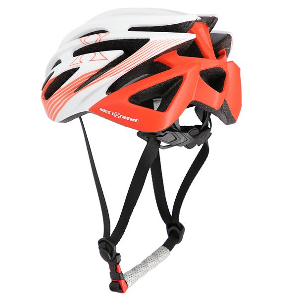 MTW24 WHITE-RED SIZE L (57-61 cm) NILS EXTREME HELMET