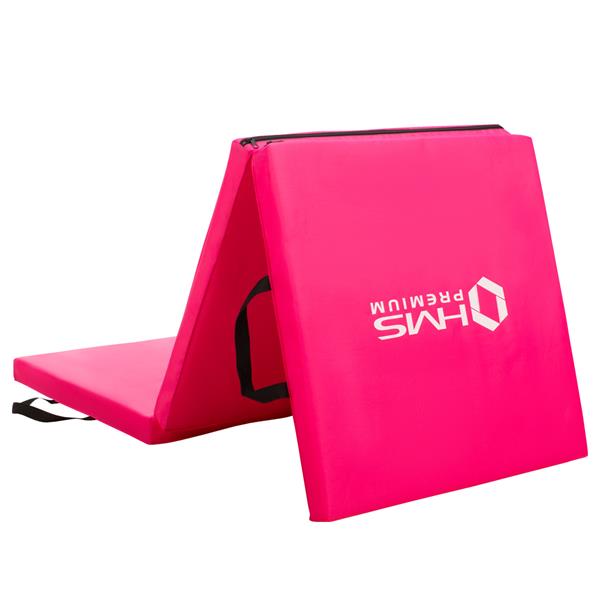 MGS02 SKLÁDACÍ GYMNASTICKÁ MATRACE 1800x600MM RŮŽOVÁ HMS PREMIUM