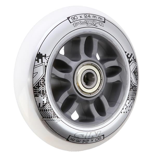 PU 90x24 82A WHITE (4 pcs.) + ABEC-7 CHROME (8 pcs.) NILS EXTREME SET