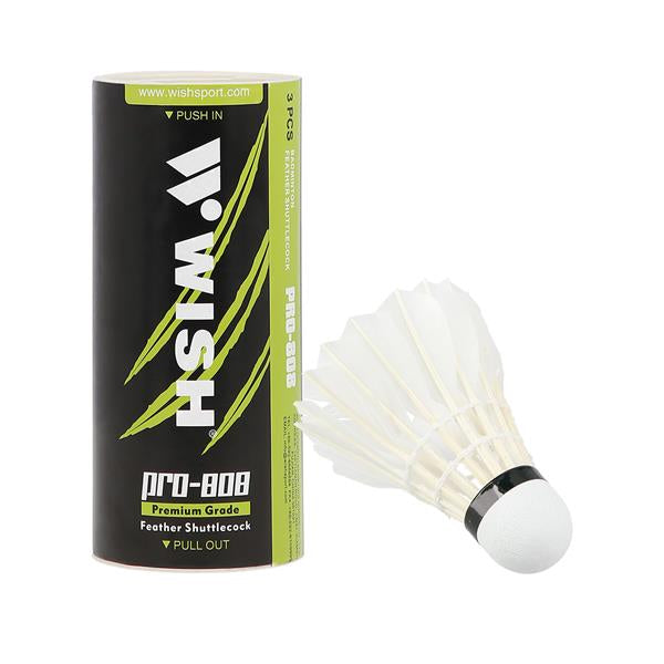 PRO-808 WHITE FEATHER SHUTTLES PACK OF 3 WISH