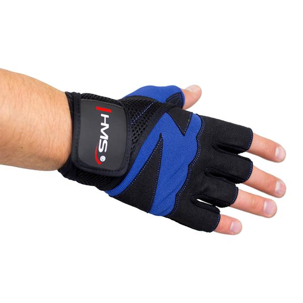 RST02 BLACK/BLUE SIZE L GYM GLOVES HMS