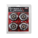 PU 72x24 82A BLACK (4 pcs.) + ABEC-9 (8 pcs.) NILS EXTREME SET