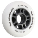 PU 80x24 82A WHITE MATT WHEELS (4 pcs.) NILS EXTREME