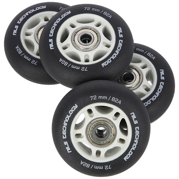 PU 72x24 82A ČERNÁ MATNÁ (4 ks) + ABEC-9 (8 ks) NILS EXTREME SET