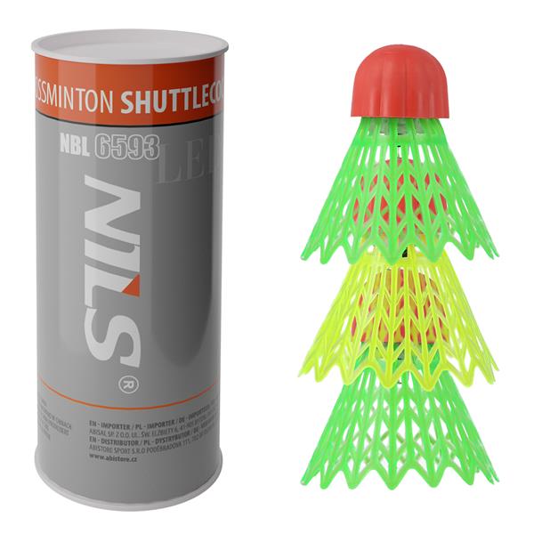 NBL6593 NYLON LED CROSSMINTON SHUTTLES 3 PCS NILS