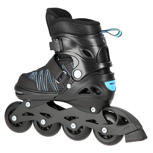 NH11912 A 2in1 BLACK/BLUE SIZE S(31-34) NILS EXTREME ROLLER SKATES WITH HOCKEY BOARD