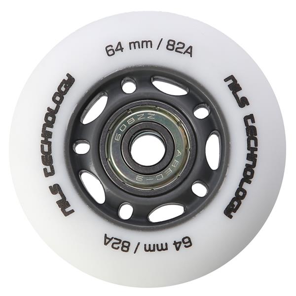 PU 64x24 82A BÍLÁ MATNÁ (4 ks) + ABEC-9 (8 ks) NILS EXTREME SET
