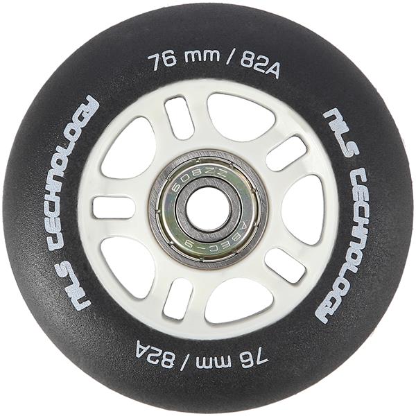PU 76x24 82A ČERNÁ MATNÁ (4 ks) + ABEC-9 (8 ks) NILS EXTREME SET