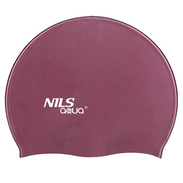 JEDNOKOLOROWY SH77 PURPUROWY CZEPEK SILIKONOWY NILS AQUA