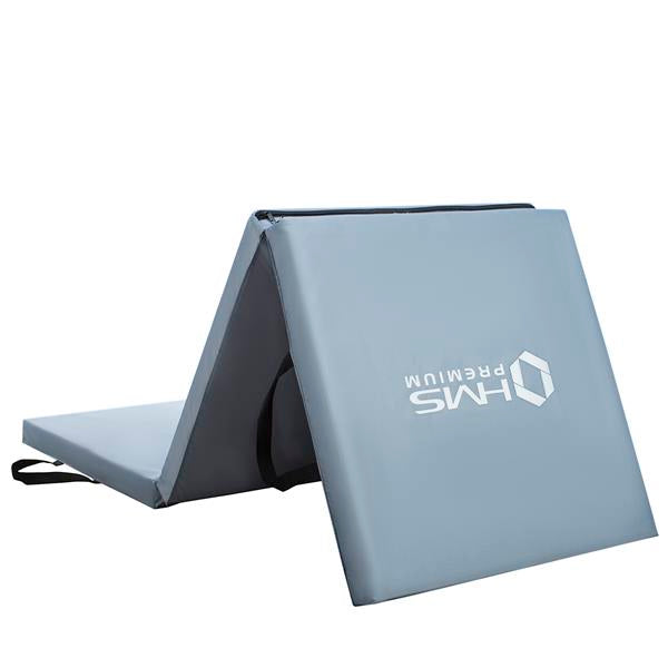 MGS02 ŠEDÁ SKLÁDACÍ GYMNASTICKÁ MATRACE 1800x600MM HMS PREMIUM