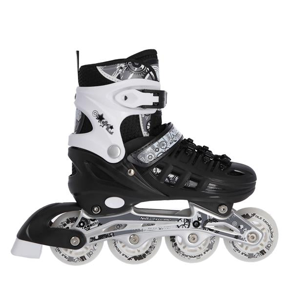 NH10905 4in1 BLACK SIZE S(31-34) NILS EXTREME INLINE SKATES WITH ADJUSTABLE HOCKEY BLADE