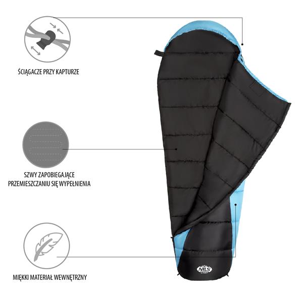 NC2012 BLACK/BLUE NILS CAMP SLEEPING BAG