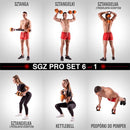 SGZ230 (2 PARTS) PRO SET 6IN1 WEIGHT SET RUBBER COVERED 30KG HMS