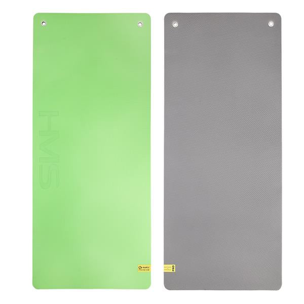 MFK08 ZELENO-ČERNÁ KLUBOVÁ FITNESS PODLOŽKA S DÍRY 140*60CM EVA 15MM HMS PREMIUM
