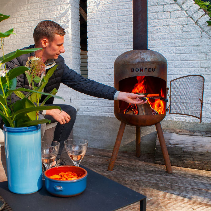 BONFEU GARDEN FIREPLACE BONBONO RUST 