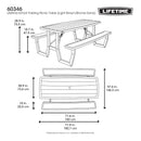 ZAHRADNÍ SADA LIFETIME STŮL A DVĚ LAVICE 60346