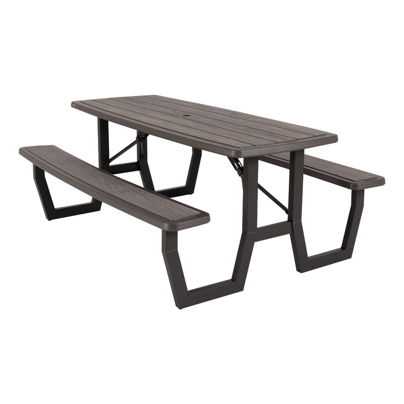 LIFETIME GARDEN SET TABLE AND TWO BENCHES 60346