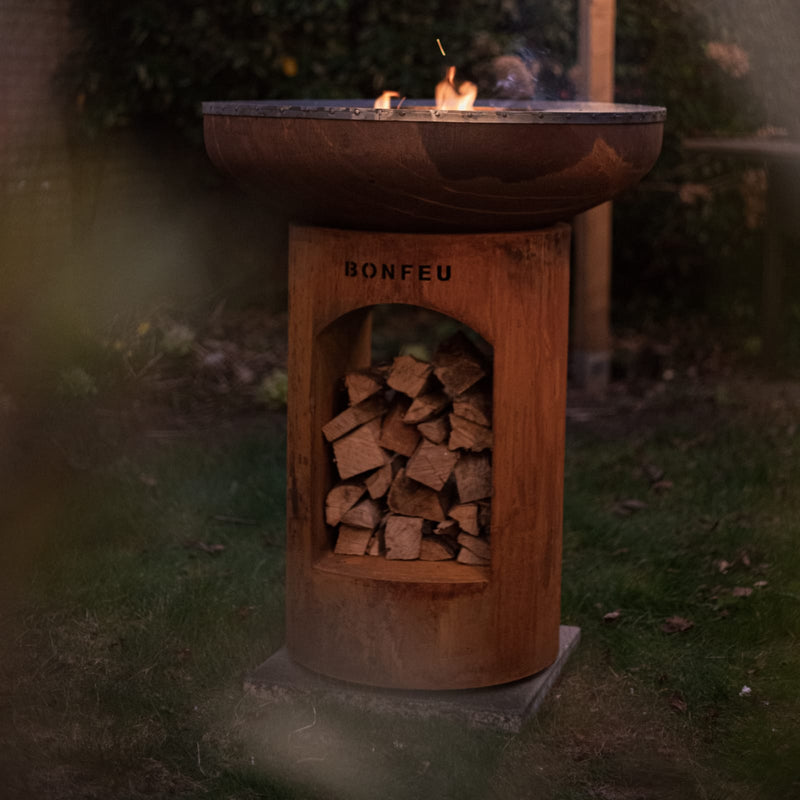 BONFEU GARDEN FIRE PIT BONBIZA OPEN RUST 