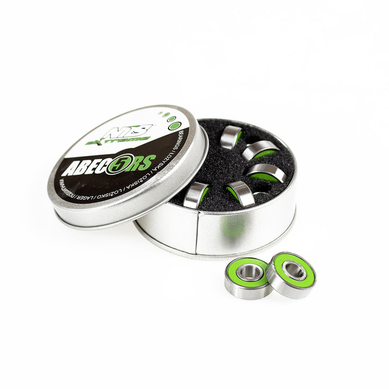 ABEC-5 RS GREEN CARBON BEARINGS (8pcs) PACK METAL NILS EXTREME