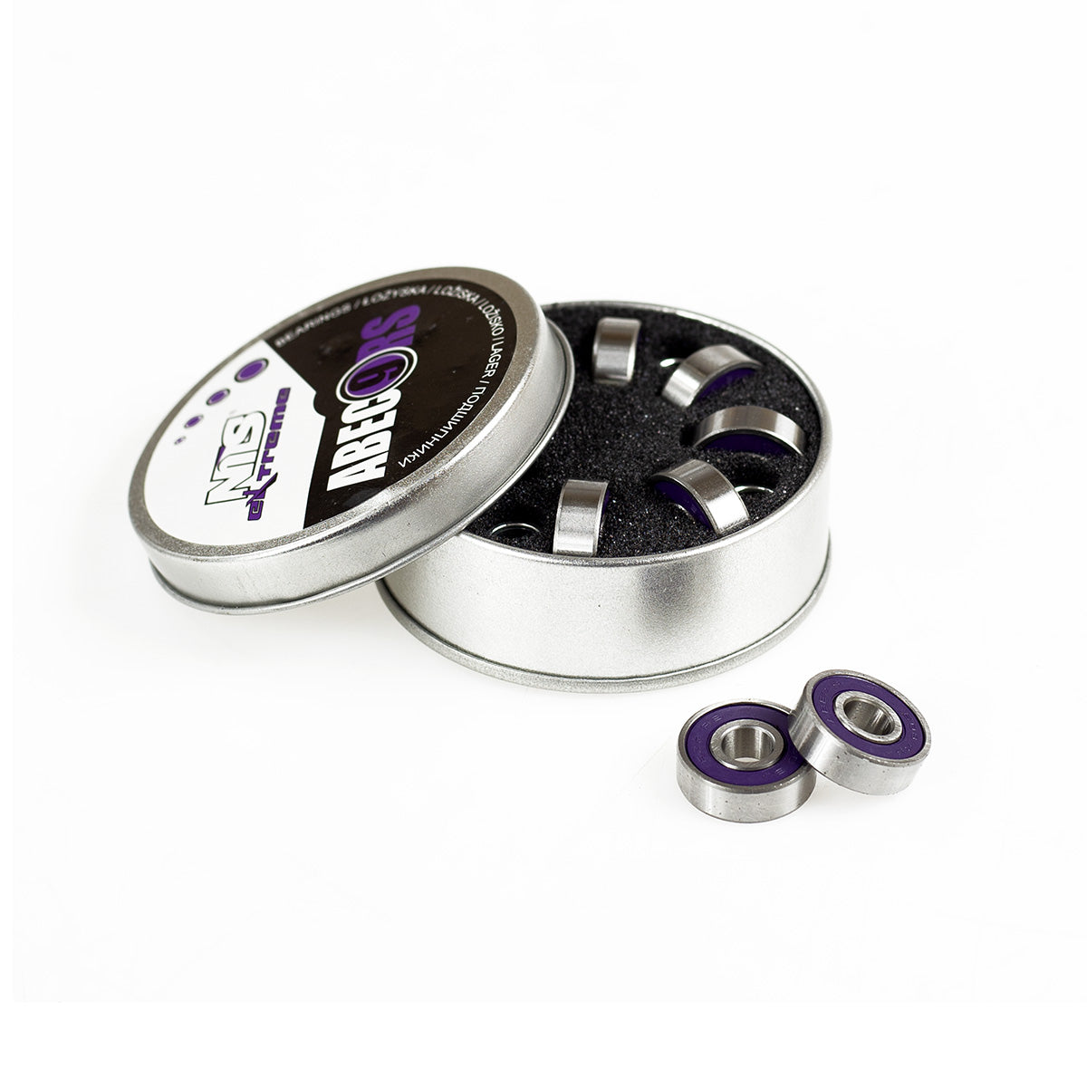 ABEC-9 RS PURPLE CARBON BEARINGS (8pcs) PACK METAL NILS EXTREME