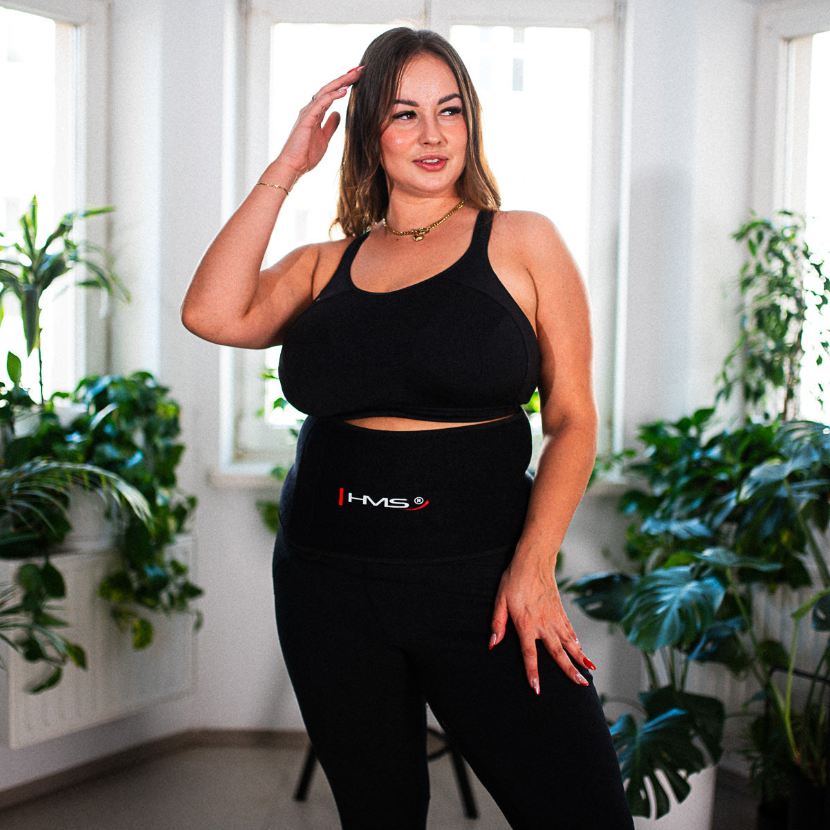 BR163 SLIMMING BELLY BELT BLACK PLUS SIZE HMS