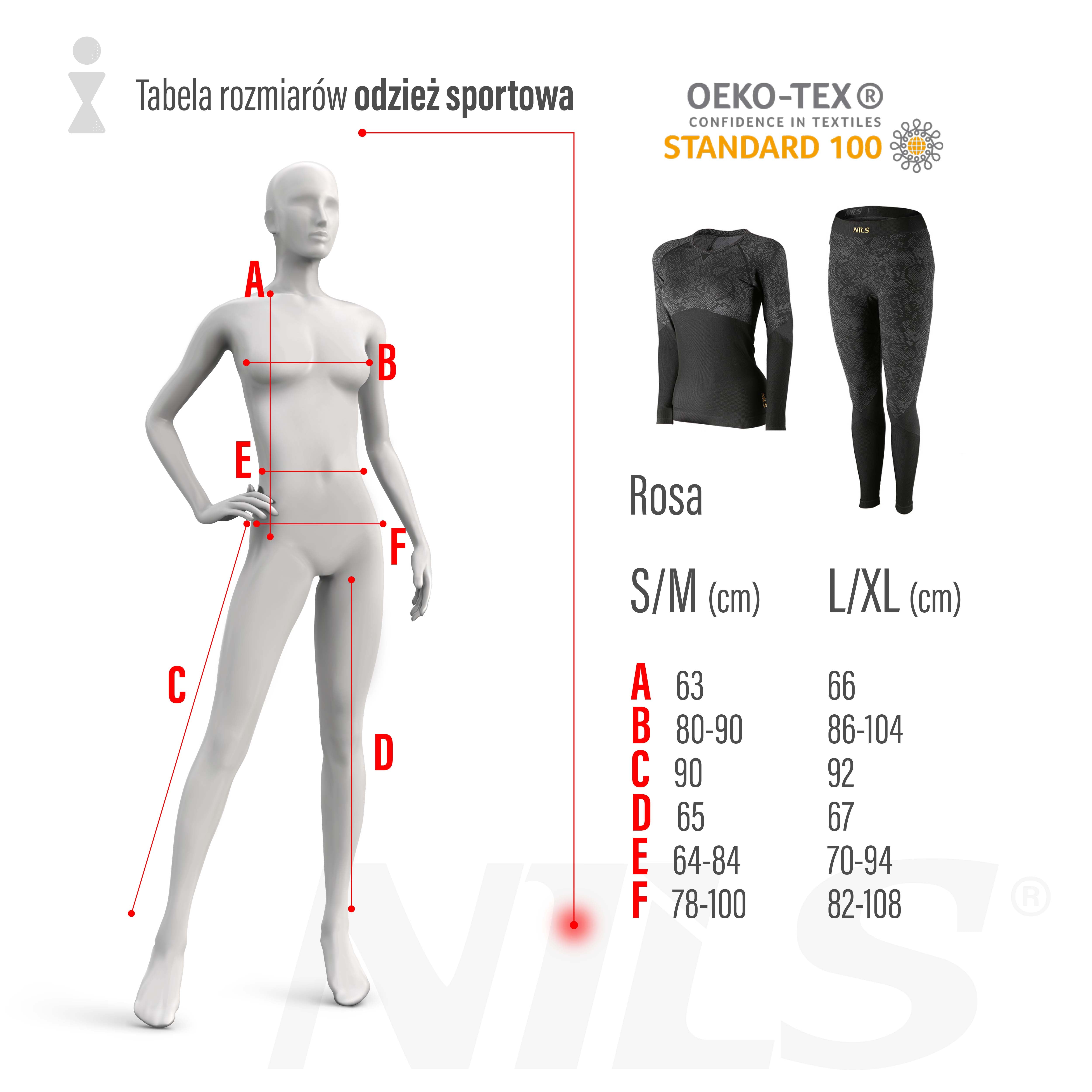 BTS0062 BLACK WOMEN'S THERMOACTIVE TROUSERS S/M ROSA NILS