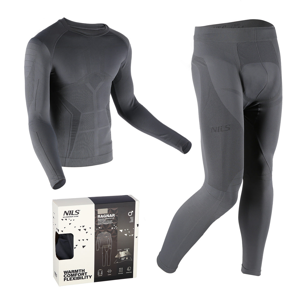 BTZ0060 PÁNSKÉ ŠEDÉ TERMOAKTIVNÍ SPODNÍ PRÁDLO 2XL/3XL RAGNAR NILS