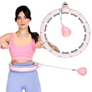 ZESTAW REGULOWANY HULA HOP FH06 PINK Z OBCIĄŻNIKEIM I LICZNIKIEM + PAS BR160