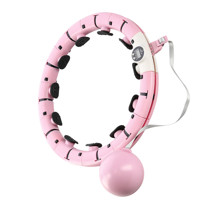 FH07 LIGHT PINK HULA HOP WITH WEIGHT AND COUNTER