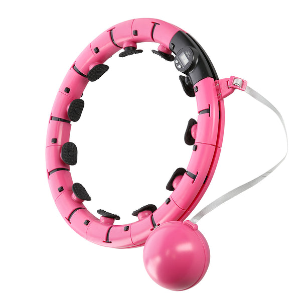 FH07 Pink Hula Hop z obciążnikiem i licznikiem