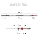 GOP220 PRO + ZG1000R ZACISKI LOCK GRYF PROSTY OLIMPIJSKI 20KG 2200MM HMS