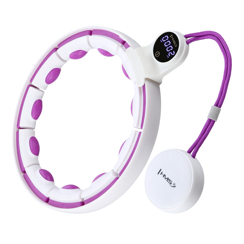 HHM17 HULA HOP WHITE/VIOLET WITH MAGNETS AND WEIGHT + HMS COUNTER