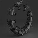 HMS HHW01 Black Hula Hop z wypustkami i obciążnikiem