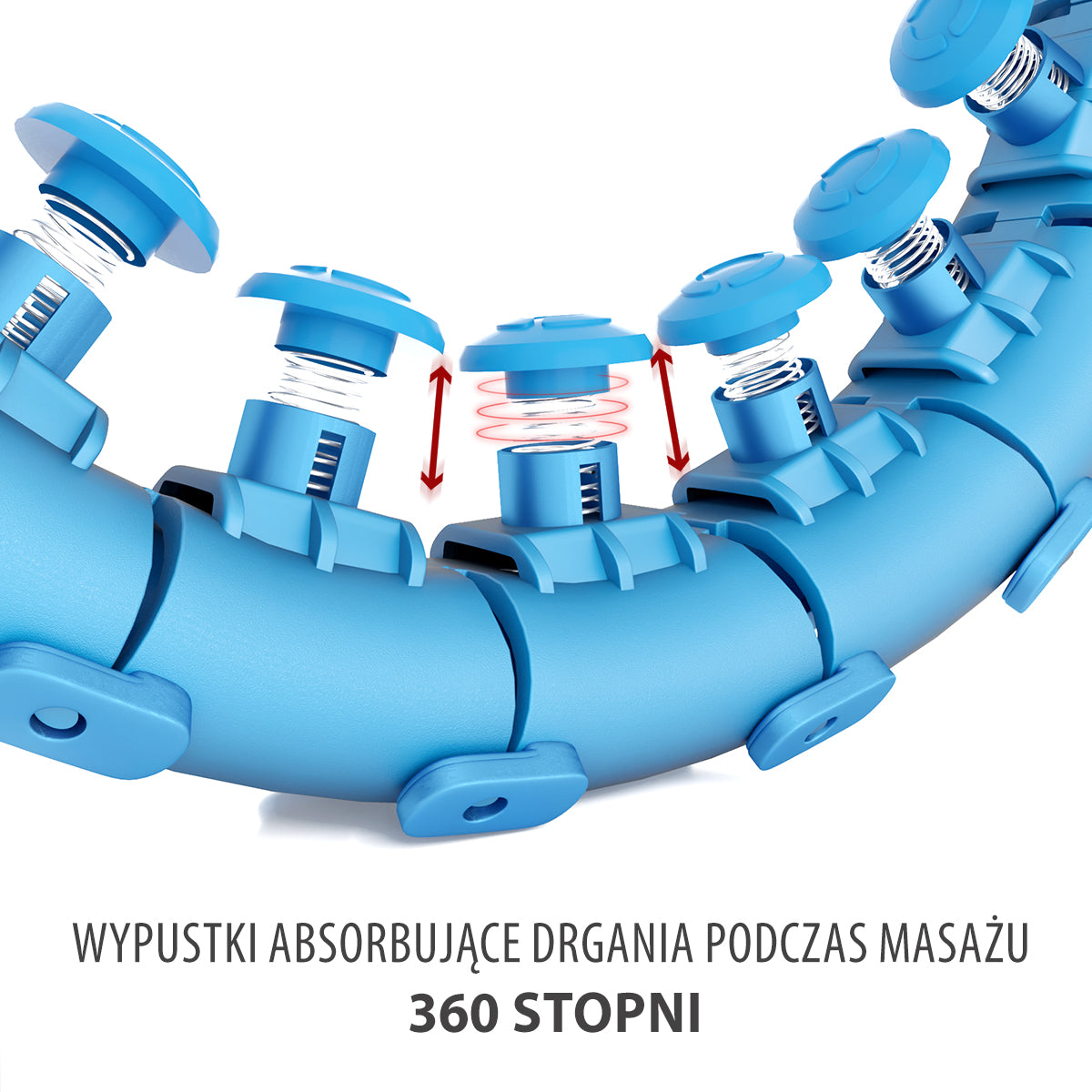 HMS HHW01 Blue Hula Hop z wypustkami i obciążnikiem