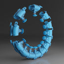 HMS HHW01 Blue Hula Hop z wypustkami i obciążnikiem