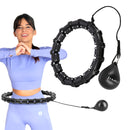 HMS HHW02 Black Hula Hop z wypustkami i obciążnkiem