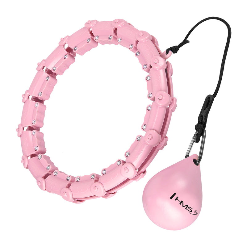 HMS HHW02 Light Pink Hula Hop z wypustkami i obciążnikiem