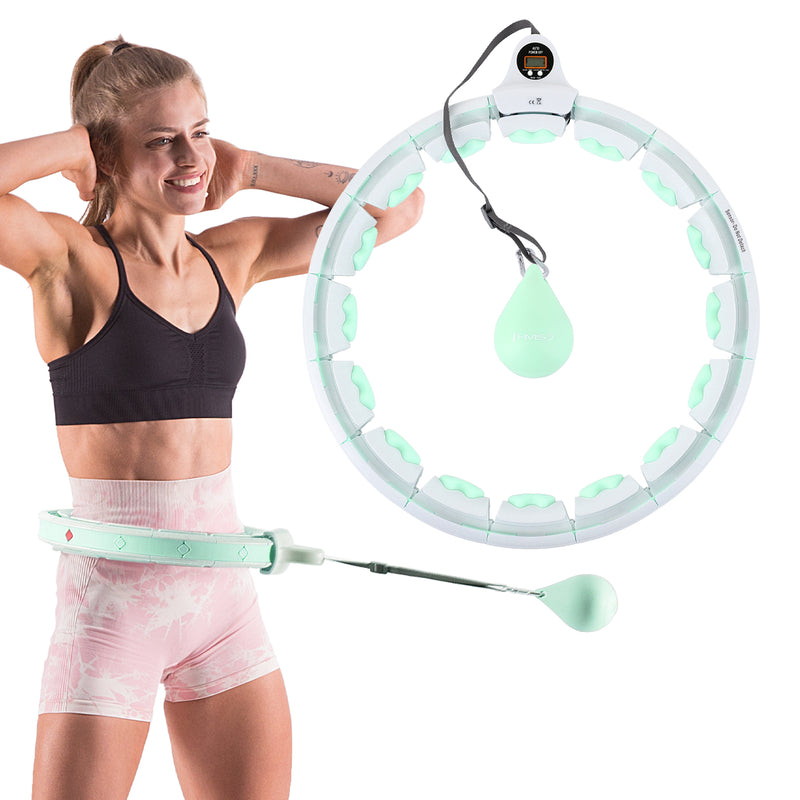 HULA HOP SET HHW06 GREEN WITH GRAVITY BALL AND HMS COUNTER + BELT BR163 BLACK PLUS SIZE