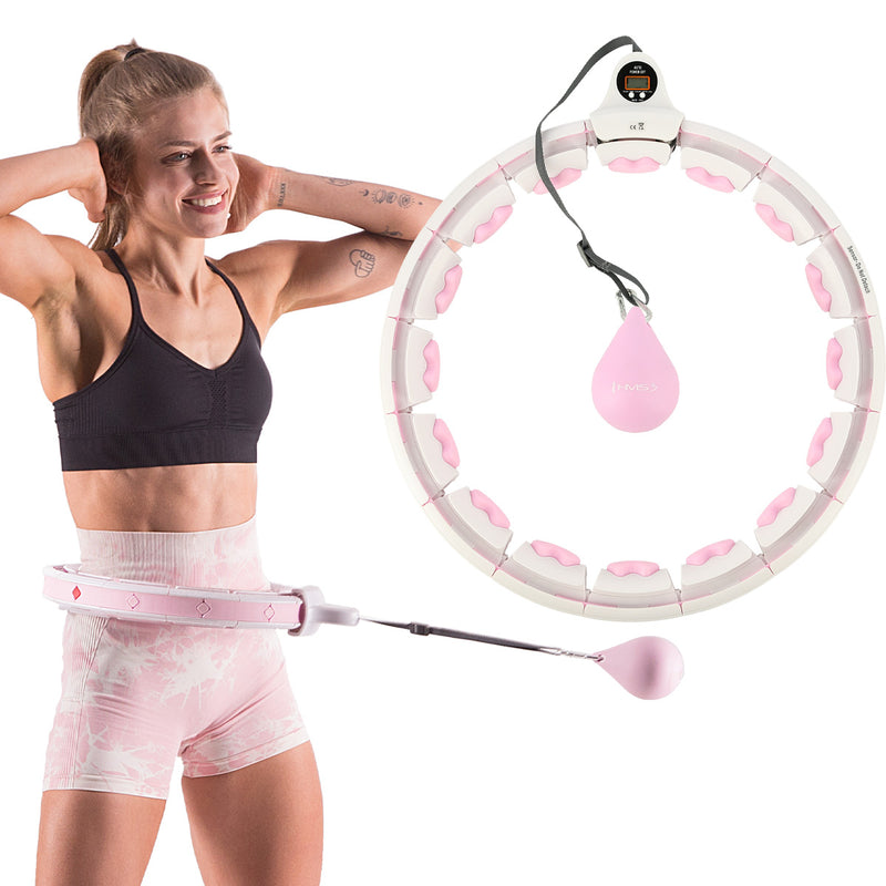 HULA HOP SET HHW06 PINK WITH GRAVITY BALL AND HMS COUNTER + BR163 BLACK BELT