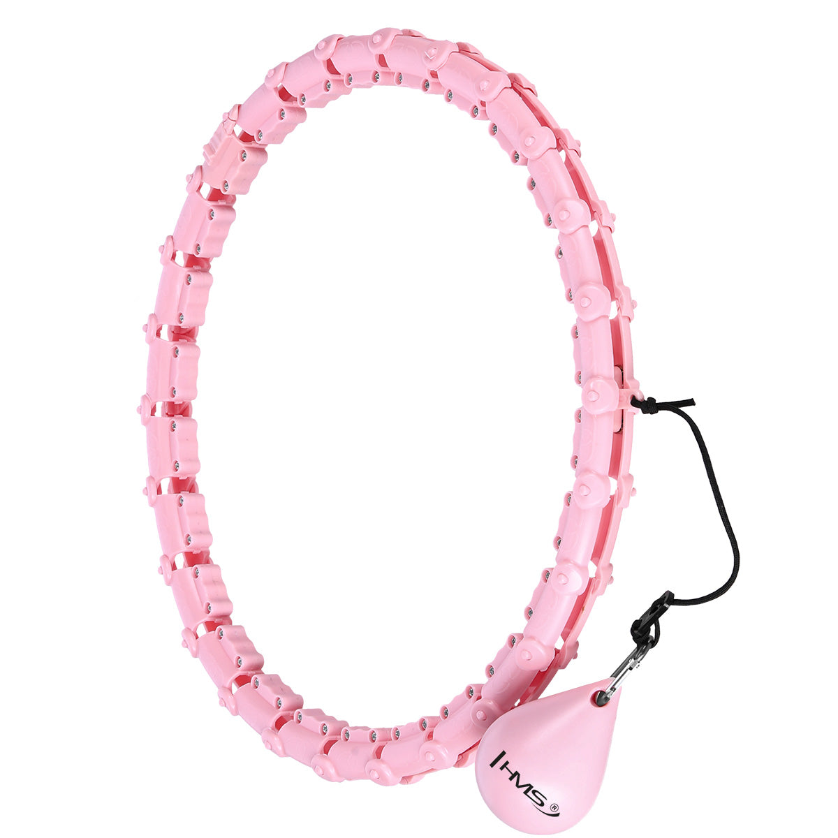 HHW11 PLUS SIZE HULA HOP SVĚTLE RŮŽOVÁ S TRUBIČKOU A ZÁVAŽÍM HMS