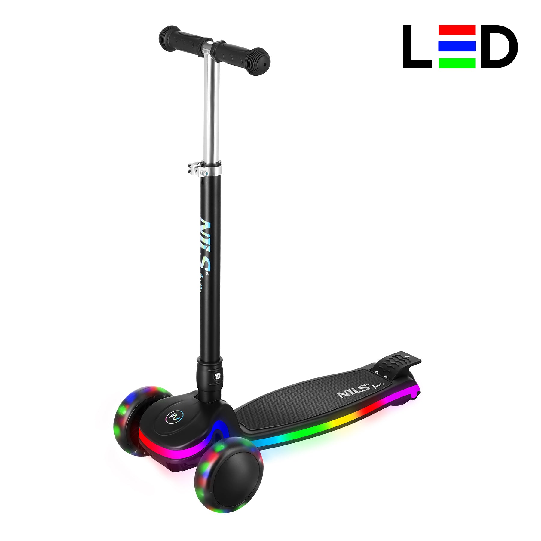 Dětská koloběžka HLB1306 LED NILS FUN