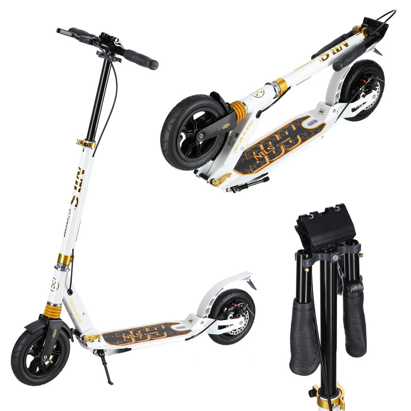 HM209T WHITE-GOLD SCOOTER WITH DISC BRAKE NILS EXTREME