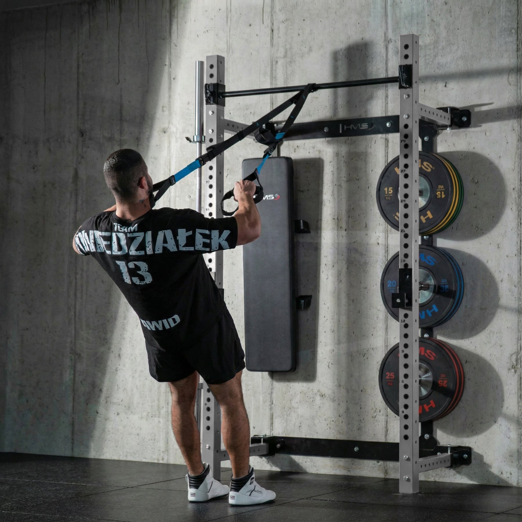 HMS KLT34 GREY Wielofunkcyjna klatka treningowa składana