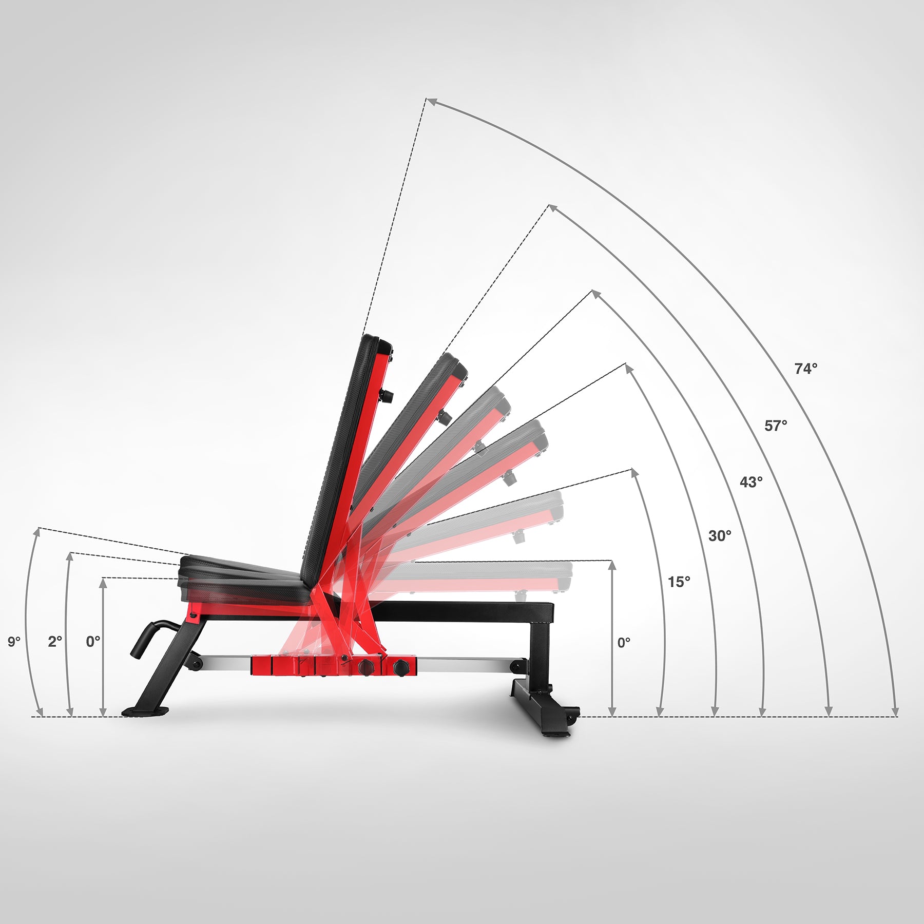 HMS L5166 Regulowana ławka do ćwiczeń Semi Commercial