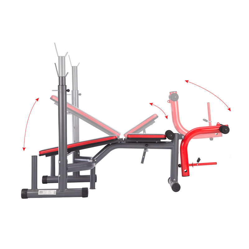 LS7206 (2 PARTS) BARBELL BENCH WITH HMS PULL-OUT