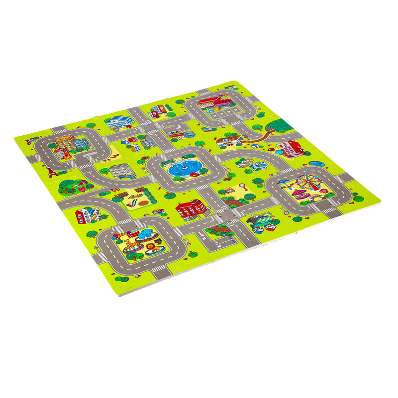 MD02 CHILDREN'S MAT PUZZLE CARS 9 PIECES 10MM NILS FUN